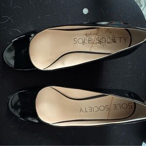 Sole Society Black Patent Heels